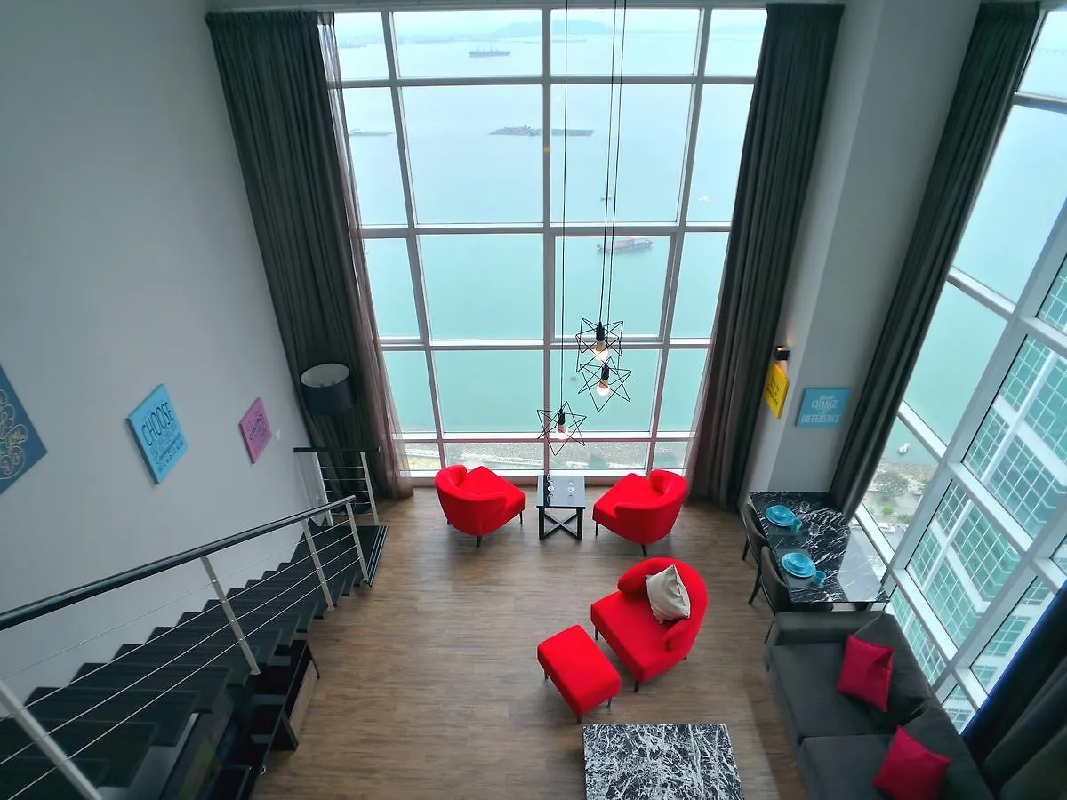 Apartment Georgetown Seaview Seafront Duplex Malaysia